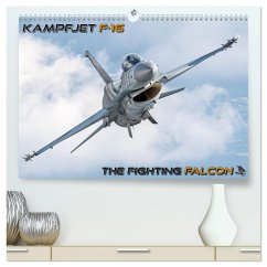 Kampfjet F-16 The Fighting Falcon (hochwertiger Premium Wandkalender 2024 DIN A2 quer), Kunstdruck in Hochglanz - Engelke, Björn
