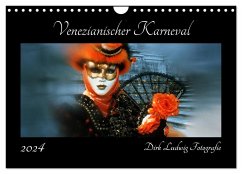 Venezianischer Karneval (Wandkalender 2024 DIN A4 quer), CALVENDO Monatskalender