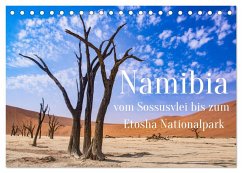 Namibia - Vom Sossusvlei bis zum Etosha Nationalpark (Tischkalender 2024 DIN A5 quer), CALVENDO Monatskalender