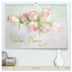 Vintage Flowers (hochwertiger Premium Wandkalender 2024 DIN A2 quer), Kunstdruck in Hochglanz