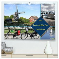 Boat and Bike Südholland (hochwertiger Premium Wandkalender 2024 DIN A2 quer), Kunstdruck in Hochglanz