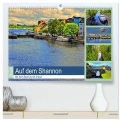 Auf dem Shannon - Mit dem Boot durch Irland (hochwertiger Premium Wandkalender 2024 DIN A2 quer), Kunstdruck in Hochglanz