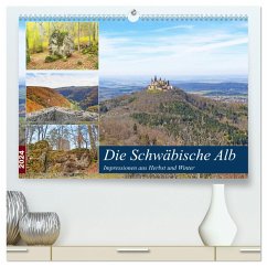 Die Schwäbische Alb - Impressionen aus Herbst und Winter (hochwertiger Premium Wandkalender 2024 DIN A2 quer), Kunstdruck in Hochglanz - Stoll, Sascha