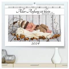 Aller Anfang ist klein - Babykalender mit Noah (hochwertiger Premium Wandkalender 2024 DIN A2 quer), Kunstdruck in Hochglanz - Hetizia Fotodesign