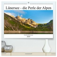 Lünersee - die blaue Perle der Alpen (hochwertiger Premium Wandkalender 2024 DIN A2 quer), Kunstdruck in Hochglanz