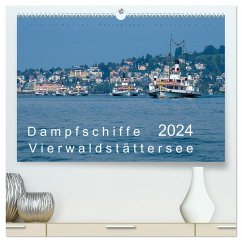 Dampfschiffe Vierwaldstättersee (hochwertiger Premium Wandkalender 2024 DIN A2 quer), Kunstdruck in Hochglanz