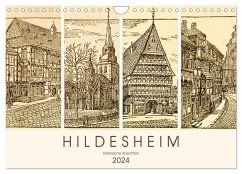 Hildesheim - Historische Ansichten (Wandkalender 2024 DIN A4 quer), CALVENDO Monatskalender
