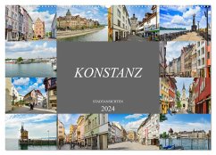 Konstanz Stadtansichten (Wandkalender 2024 DIN A2 quer), CALVENDO Monatskalender