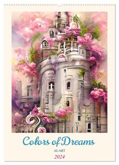Colors of Dreams - AI-ART (Wandkalender 2024 DIN A2 hoch), CALVENDO Monatskalender