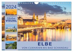 ELBE - Von Cuxhaven bis Bad Schandau (Wandkalender 2024 DIN A4 quer), CALVENDO Monatskalender