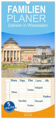 Familienplaner 2024 - Daheim in Wiesbaden mit 5 Spalten (Wandkalender, 21 x 45 cm) CALVENDO