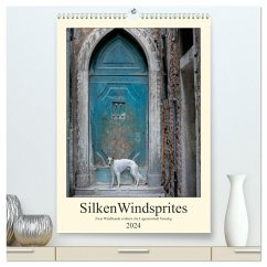 Silken Windsprites - Zwei Windhunde erobern die Lagunenstadt Venedig (hochwertiger Premium Wandkalender 2024 DIN A2 hoch), Kunstdruck in Hochglanz