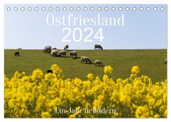 Ostfriesland - Ein Jahr in Bildern (Tischkalender 2024 DIN A5 quer), CALVENDO Monatskalender - Bollich, Heidi