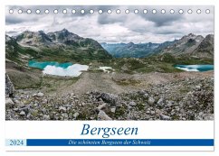 Die schönsten Bergseen der Schweiz (Tischkalender 2024 DIN A5 quer), CALVENDO Monatskalender