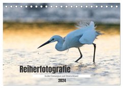 Reiherfotografie (Tischkalender 2024 DIN A5 quer), CALVENDO Monatskalender