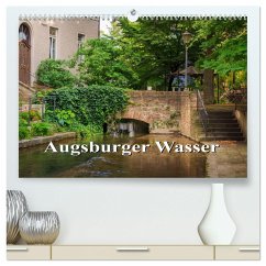 Augsburger Wasser (hochwertiger Premium Wandkalender 2024 DIN A2 quer), Kunstdruck in Hochglanz