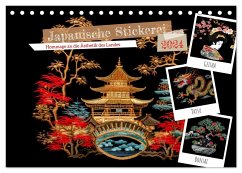 Japanische Stickerei - Hommage an die Ästhetik des Landes (Tischkalender 2024 DIN A5 quer), CALVENDO Monatskalender - Frost, Anja