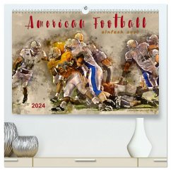 American Football - einfach cool (hochwertiger Premium Wandkalender 2024 DIN A2 quer), Kunstdruck in Hochglanz - Roder, Peter