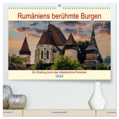 Rumäniens berühmte Burgen (hochwertiger Premium Wandkalender 2024 DIN A2 quer), Kunstdruck in Hochglanz
