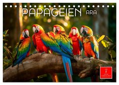 Papageien - Ara (Tischkalender 2024 DIN A5 quer), CALVENDO Monatskalender