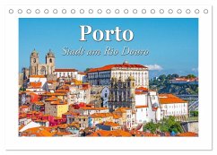 Porto - Stadt am Rio Douro (Tischkalender 2024 DIN A5 quer), CALVENDO Monatskalender