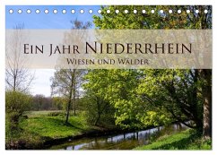 Ein Jahr Niederrhein Wiesen und Wälder (Tischkalender 2024 DIN A5 quer), CALVENDO Monatskalender