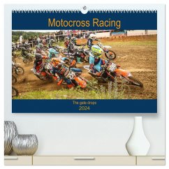 Motocross Racing - The gate drops (hochwertiger Premium Wandkalender 2024 DIN A2 quer), Kunstdruck in Hochglanz