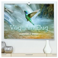 Vögel im Flug - malerische Bilder (hochwertiger Premium Wandkalender 2024 DIN A2 quer), Kunstdruck in Hochglanz