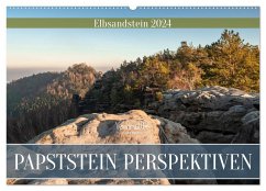 Papststein Perspektiven - Elbsandstein (Wandkalender 2024 DIN A2 quer), CALVENDO Monatskalender - Walther, Kevin