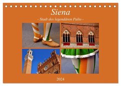 Siena - Stadt des legendären Palio (Tischkalender 2024 DIN A5 quer), CALVENDO Monatskalender