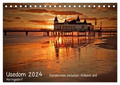 Usedom 2024 Rendezvous zwischen Ahlbeck und Heringsdorf (Tischkalender 2024 DIN A5 quer), CALVENDO Monatskalender - Knuth, Marko