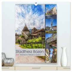 Stadtherz BOZEN (hochwertiger Premium Wandkalender 2024 DIN A2 hoch), Kunstdruck in Hochglanz - Viola, Melanie