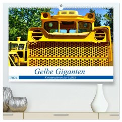 Gelbe Giganten - Kettentraktoren der UdSSR (hochwertiger Premium Wandkalender 2024 DIN A2 quer), Kunstdruck in Hochglanz
