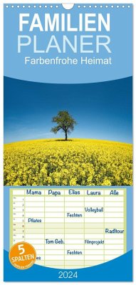 Familienplaner 2024 - Farbenfrohe Heimat mit 5 Spalten (Wandkalender, 21 x 45 cm) CALVENDO