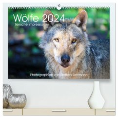 Wölfe 2024. Tierische Impressionen (hochwertiger Premium Wandkalender 2024 DIN A2 quer), Kunstdruck in Hochglanz - Lehmann, Steffani