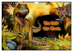 Die Welt der Dinos 2024 (Wandkalender 2024 DIN A4 quer), CALVENDO Monatskalender - Rufebo