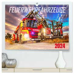 Feurwehrfahrzeuge (hochwertiger Premium Wandkalender 2024 DIN A2 quer), Kunstdruck in Hochglanz