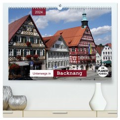 Unterwegs in Backnang (hochwertiger Premium Wandkalender 2024 DIN A2 quer), Kunstdruck in Hochglanz