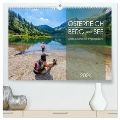 Österreich Berg und See (hochwertiger Premium Wandkalender 2024 DIN A2 quer), Kunstdruck in Hochglanz - Schieder, Markus