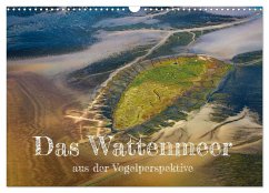 Das Wattenmeer aus der Vogelperspektive (Wandkalender 2024 DIN A3 quer), CALVENDO Monatskalender