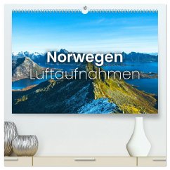Norwegen Luftaufnahmen (hochwertiger Premium Wandkalender 2024 DIN A2 quer), Kunstdruck in Hochglanz