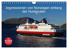 Impressionen von Norwegen entlang der Hurtigruten (Wandkalender 2024 DIN A4 quer), CALVENDO Monatskalender - Kattobello