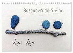Bezaubernde Steine - Kieselkunst (Wandkalender 2024 DIN A4 quer), CALVENDO Monatskalender
