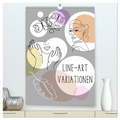 Line-Art Variationen (hochwertiger Premium Wandkalender 2024 DIN A2 hoch), Kunstdruck in Hochglanz
