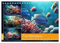 Fischfantasie (Tischkalender 2024 DIN A5 quer), CALVENDO Monatskalender