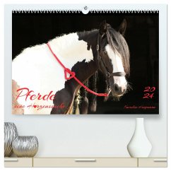 Pferde - eine Herzenssache (hochwertiger Premium Wandkalender 2024 DIN A2 quer), Kunstdruck in Hochglanz