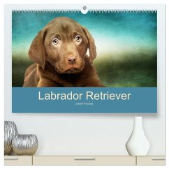Labrador Retriever unsere Freunde (hochwertiger Premium Wandkalender 2024 DIN A2 quer), Kunstdruck in Hochglanz