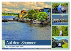 Auf dem Shannon - Mit dem Boot durch Irland (Wandkalender 2024 DIN A2 quer), CALVENDO Monatskalender - Stempel, Christoph
