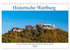 Historische Wartburg (Tischkalender 2024 DIN A5 quer), CALVENDO Monatskalender - Brack, Roland