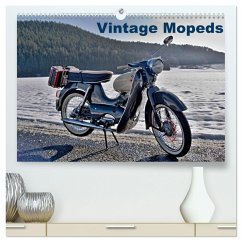 Vintage Mopeds (hochwertiger Premium Wandkalender 2024 DIN A2 quer), Kunstdruck in Hochglanz - insideportugal